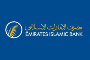 emirates islamic bank logo on blue background
